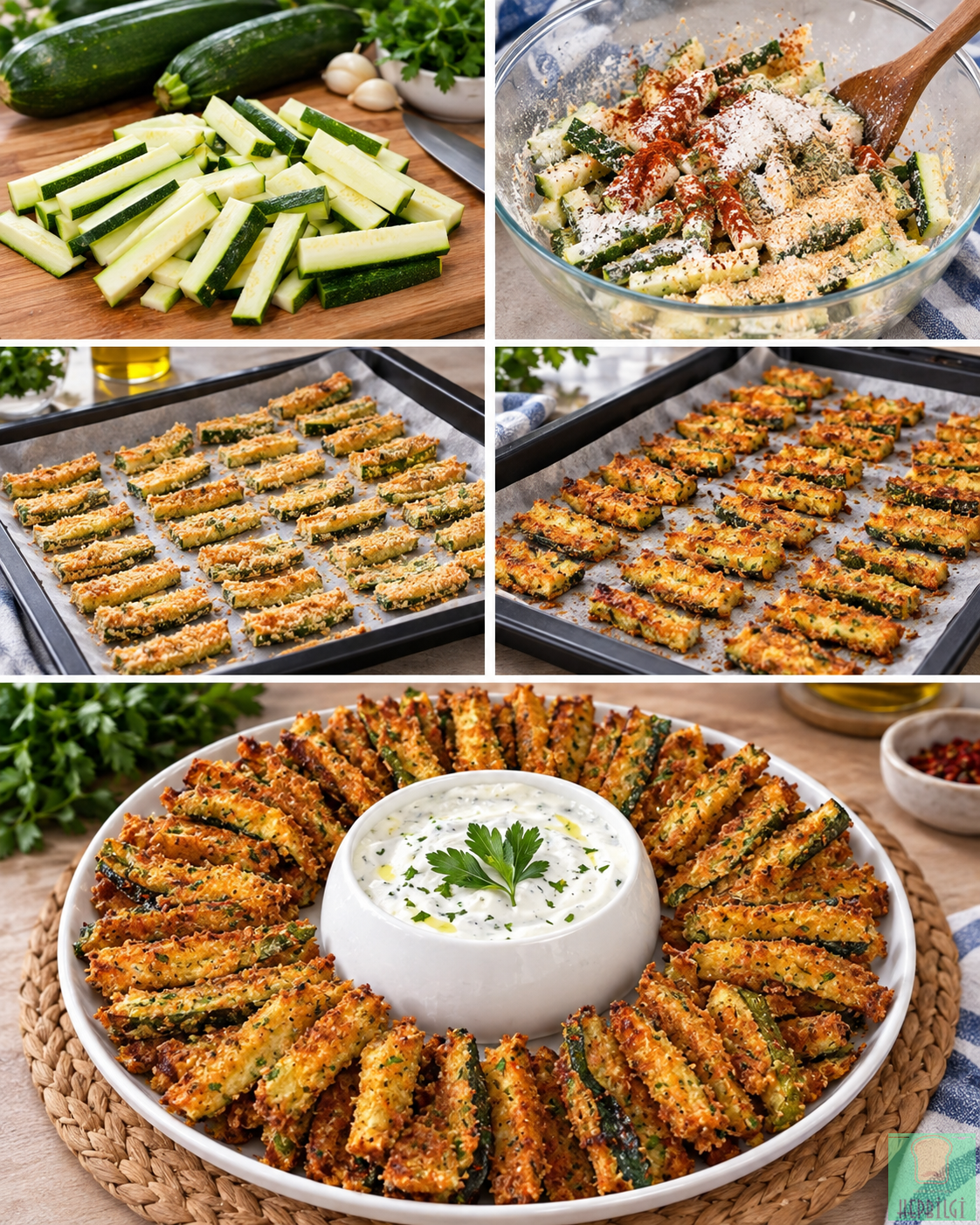 Fırında Mısır Unlu Kabak - 3