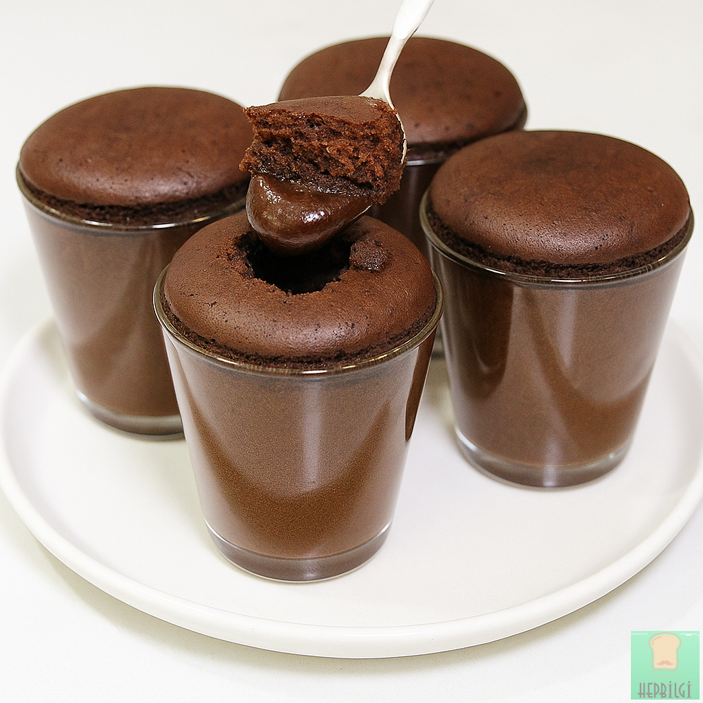 10 Dakikada Hazır Fırınsız Çikolatalı Bardak Tatlısı - 1