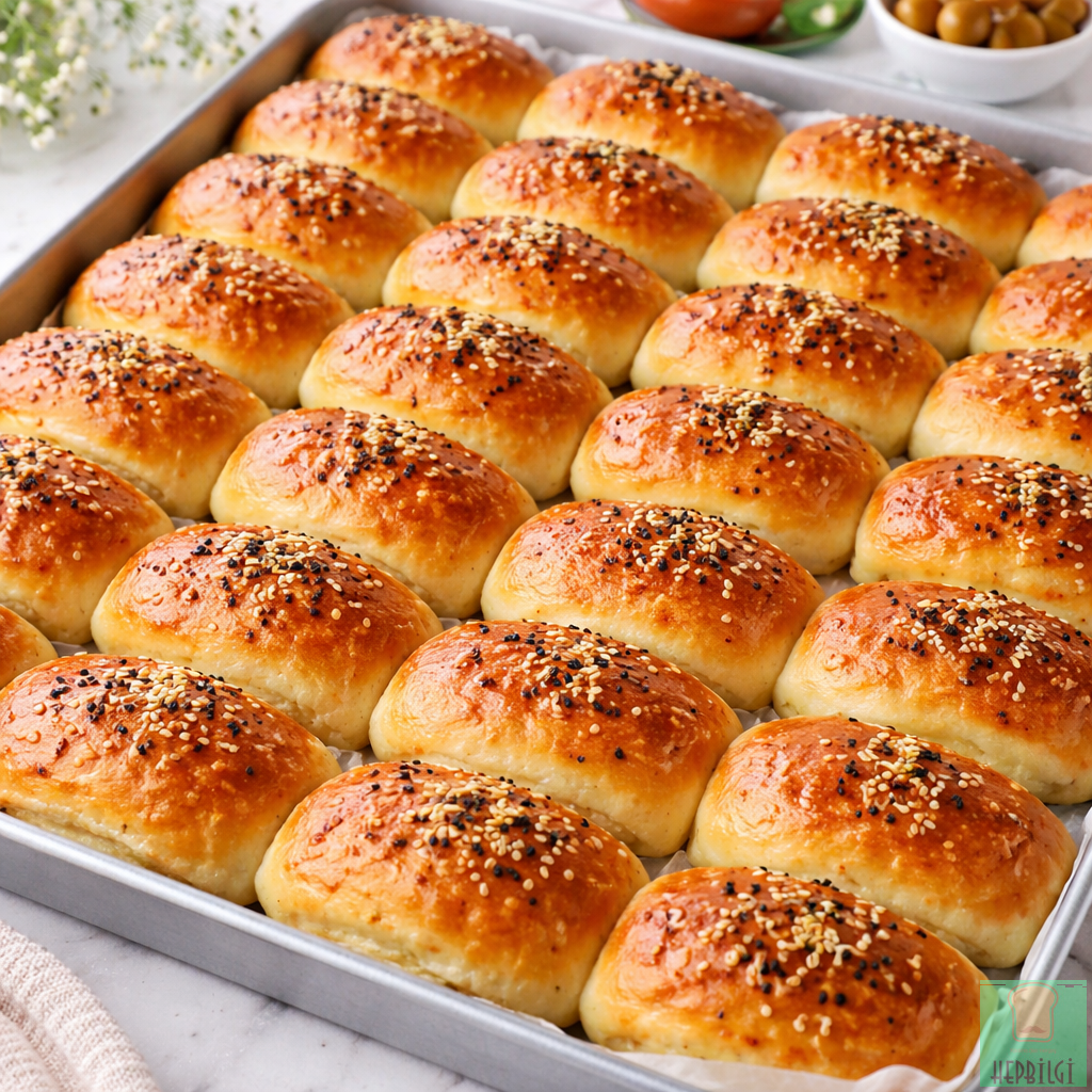 yumuşacık ve kolay tepsi poğaçası tarifi - 1