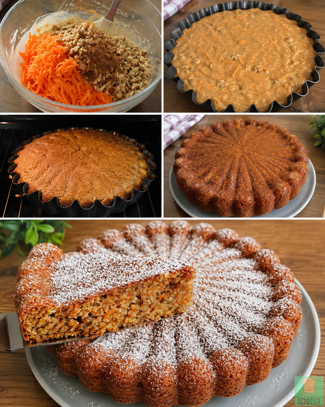 Havuçlu, Cevizli, Tarçınlı Kek - 1