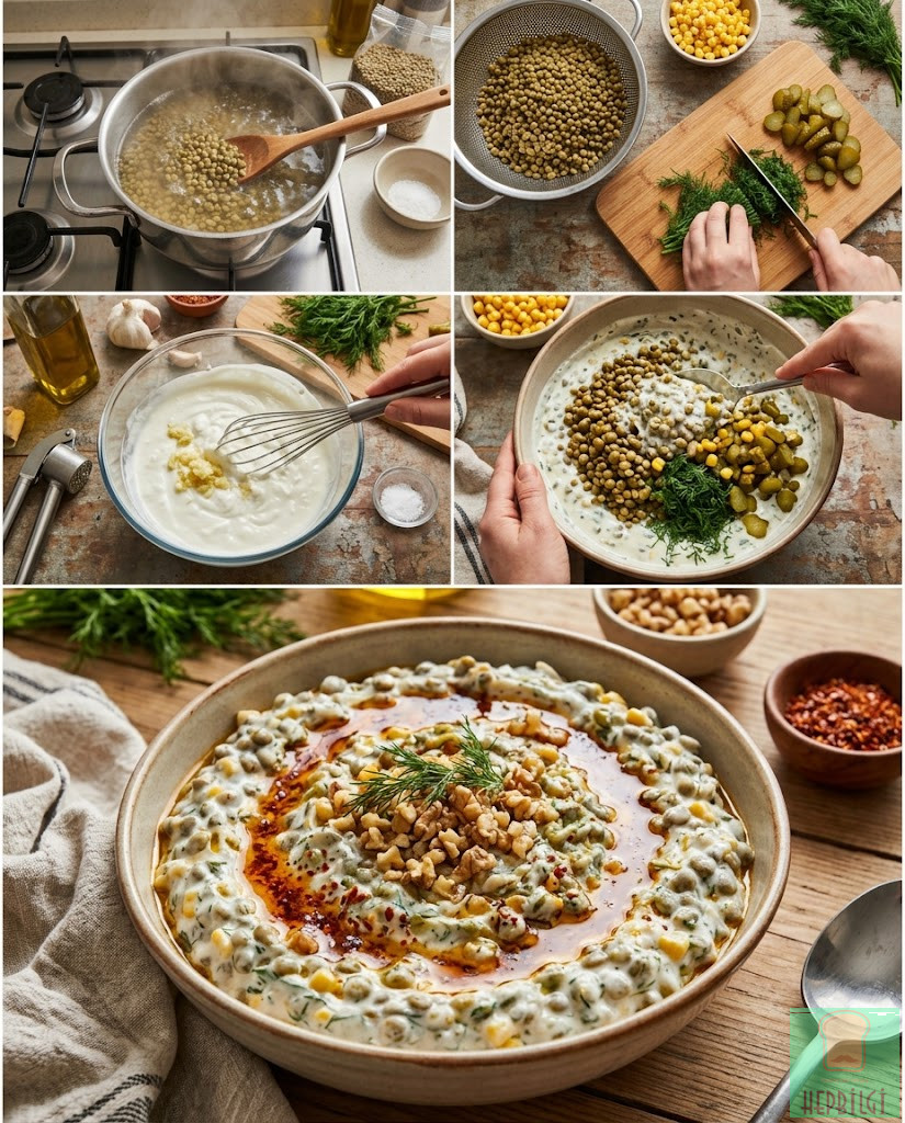 Yeşil Mercimekli Yoğurtlu Salata - 1