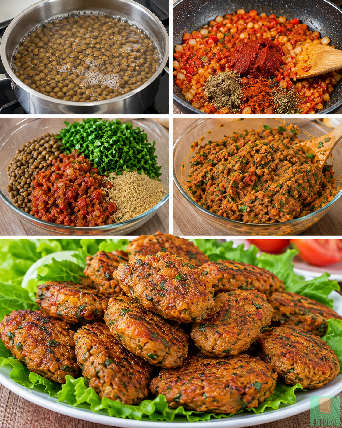 KIYMALI KÖFTE TADINDA YEŞİL MERCİMEK KÖFTESİ - 1