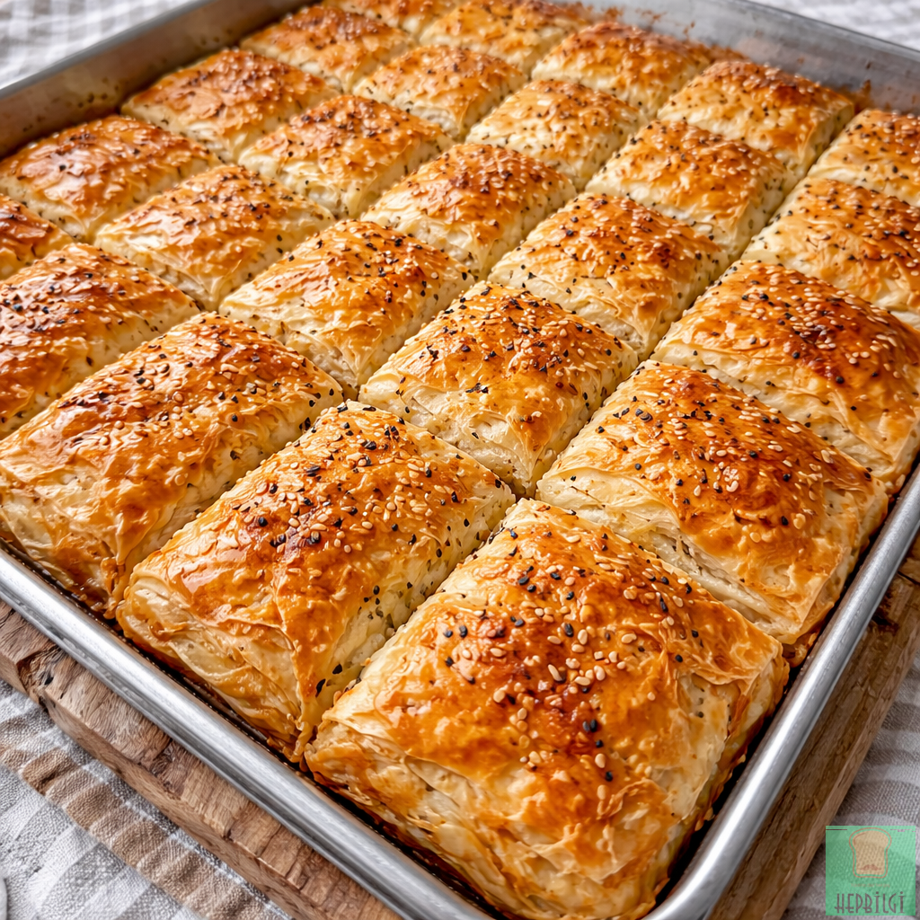 Pul Pul Dağılan Çıtır Tepsi Böreği - 1