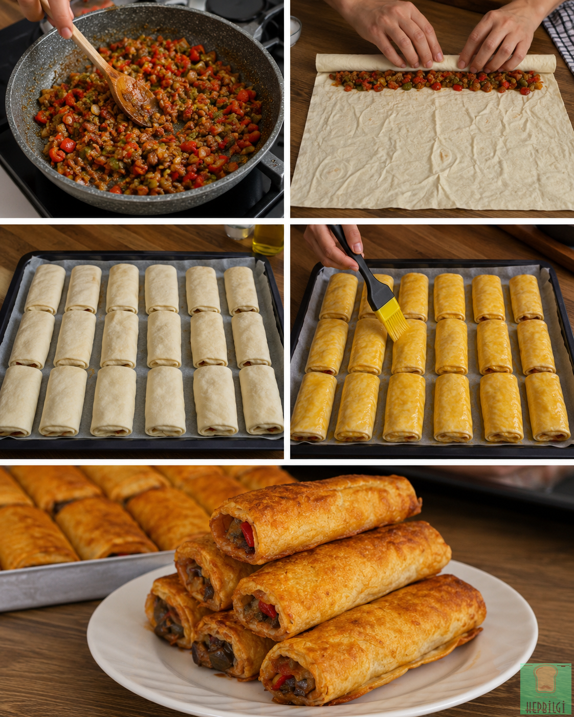 Nefis Farklı Sosuyla Patlıcanlı Börek - 1