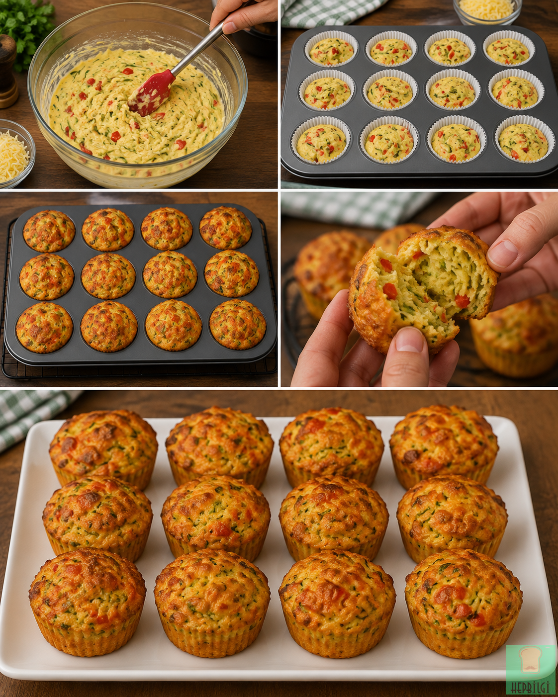 Sebzeli Tuzlu Muffin - 1