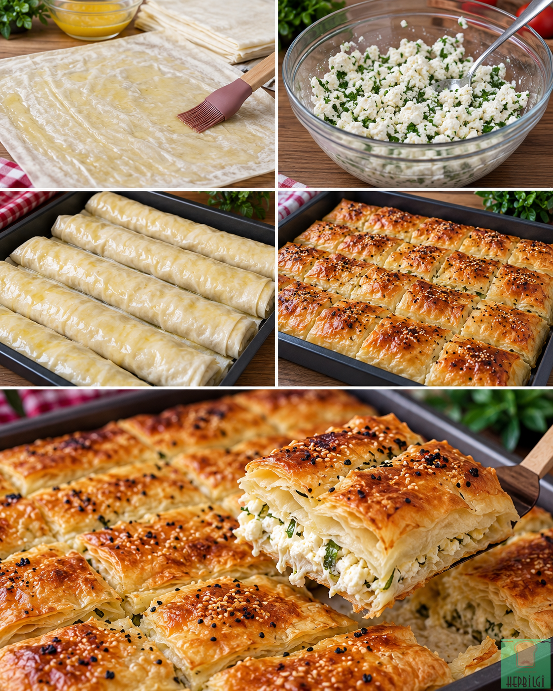 ÇITIR ÇITIR PEYNİRLİ RULO BÖREK - 1