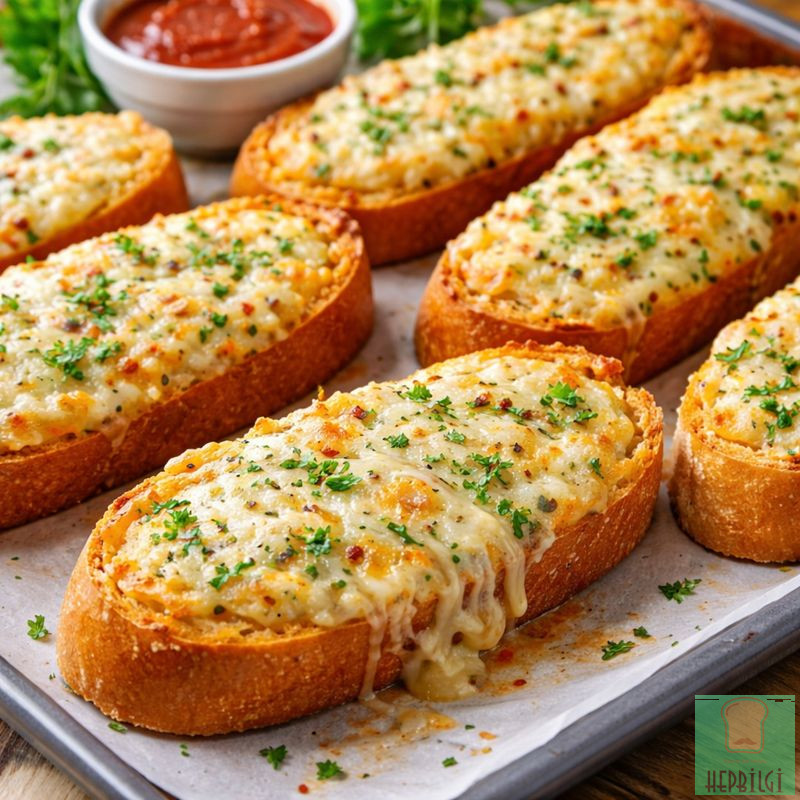 Fırında Peynirli Ekmek Dilimleri Tarifi - 1