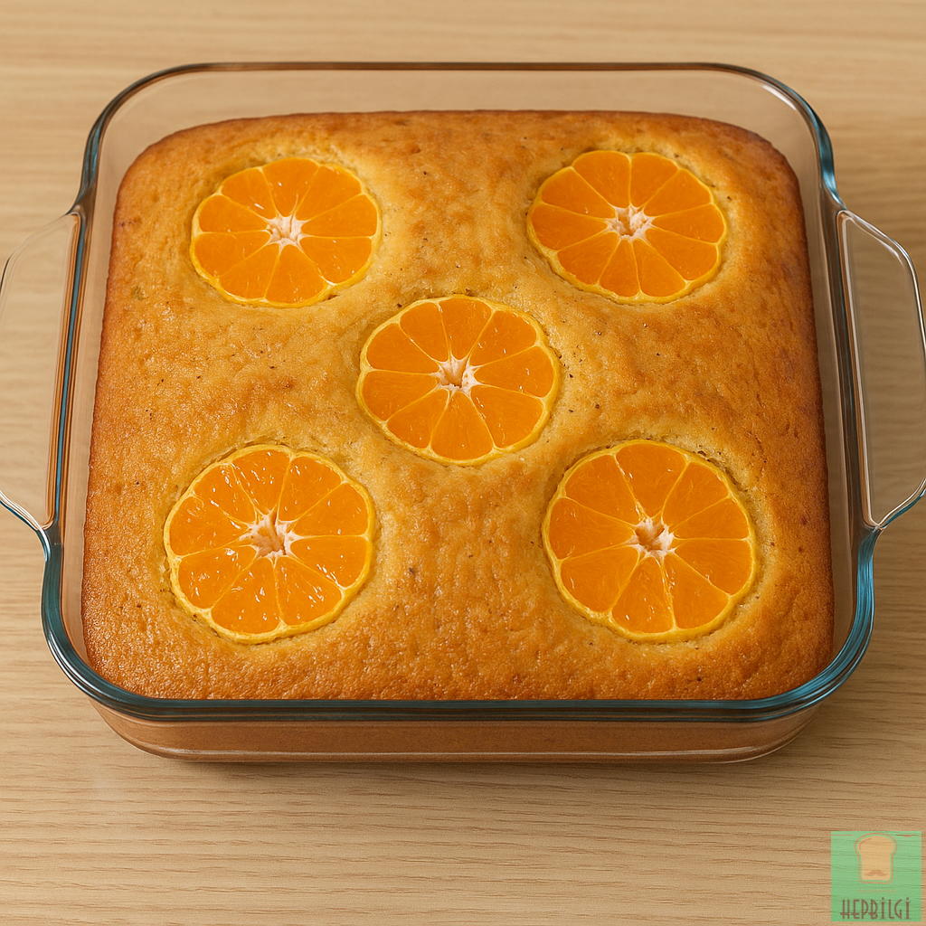 Kare Borcamda Mandalinalı Kek Tarifi - 1