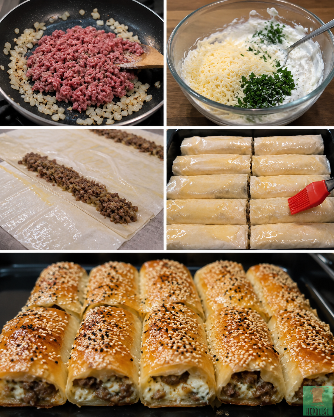 Çıtır Çıtır Kıymalı Milföy Böreği - 3