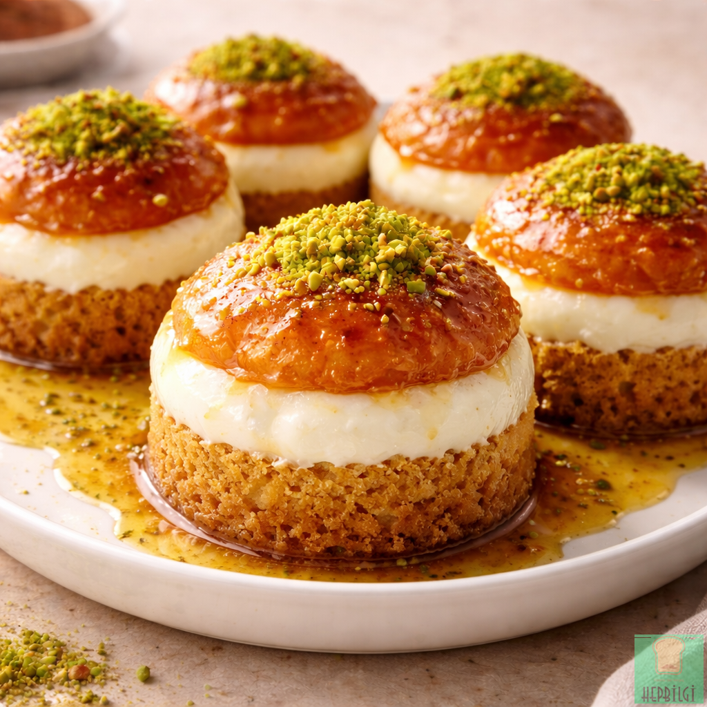 Üstü muhallebili altı kekli münver tatlısı - 3