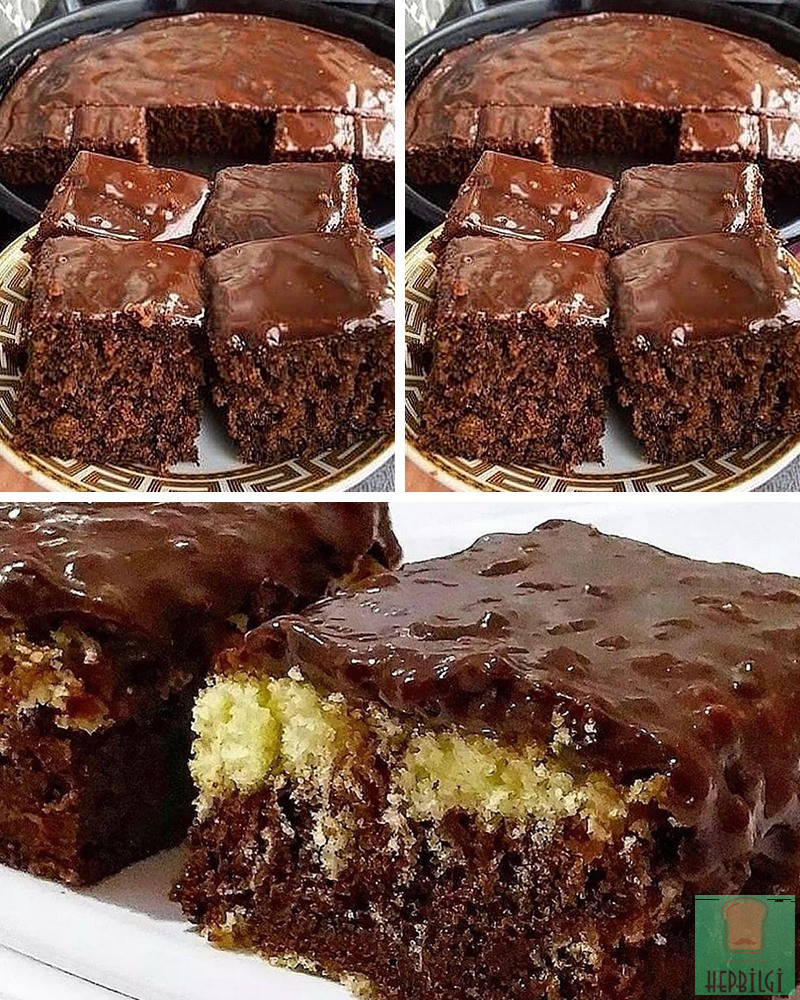 Borcamda Aile Boyu Çikolata Kaplı Mozaik Kek - 1