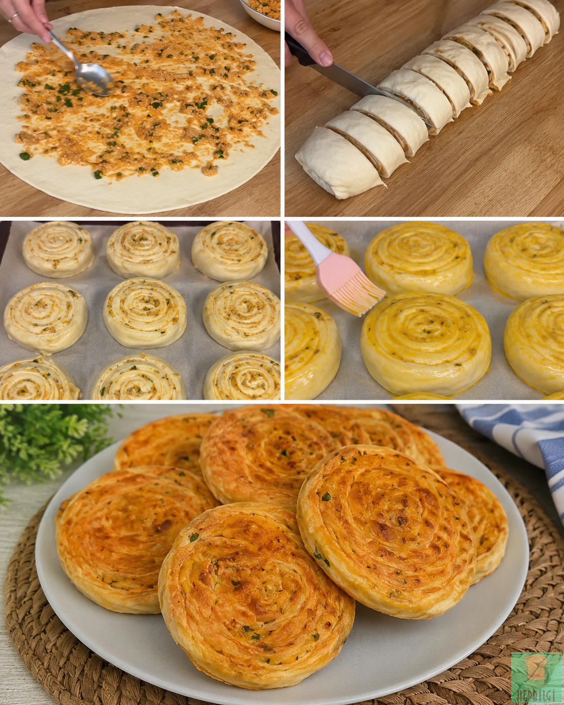 Çıtır Rulo Börek (Sarmal Tepsi Böreği) - 1