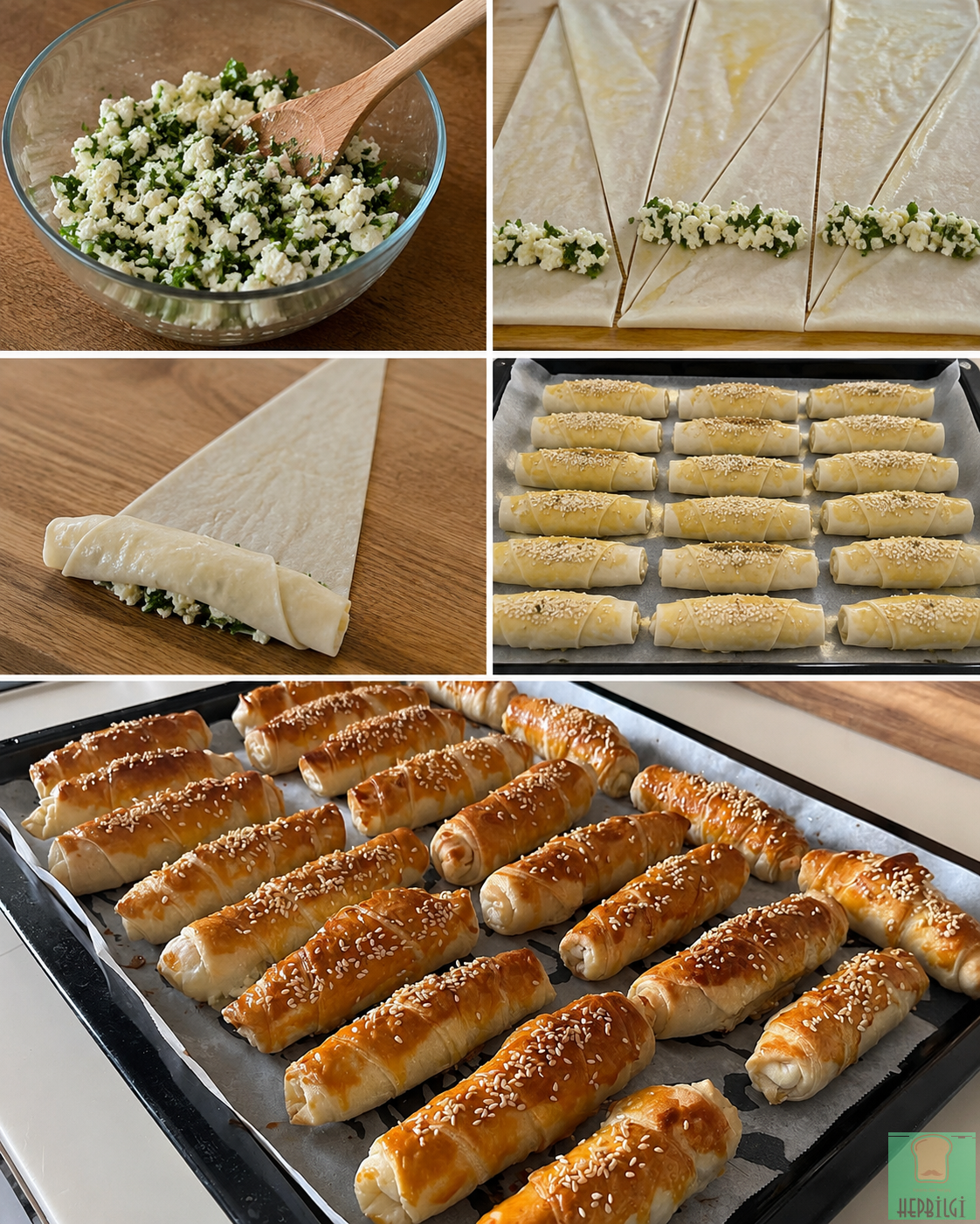 4 Yufka İle 1 Tepsi Peynirli Börek - 3