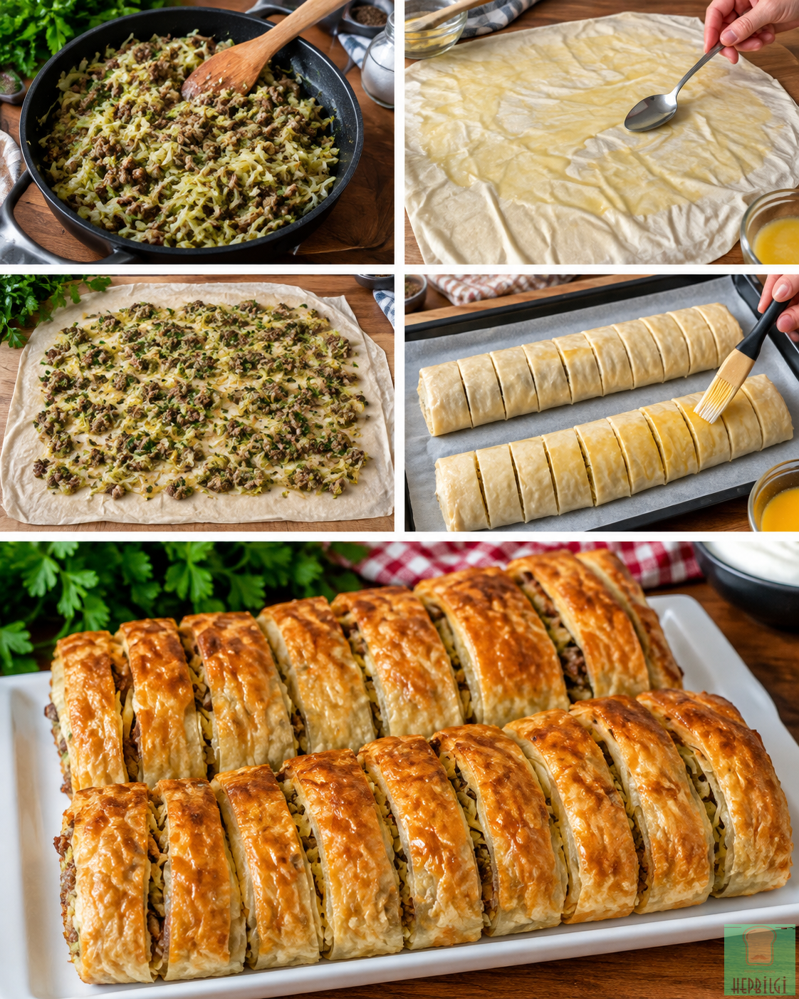 Kıymalı Rulo Börek - 2