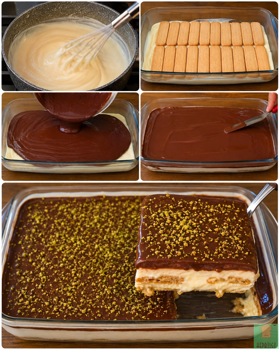 Bisküvili Çikolatalı Pratik Pasta - 1