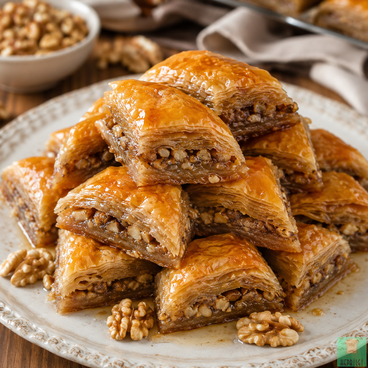 EL AÇMASI CEVİZLİ BAKLAVA TARİFİ - 2