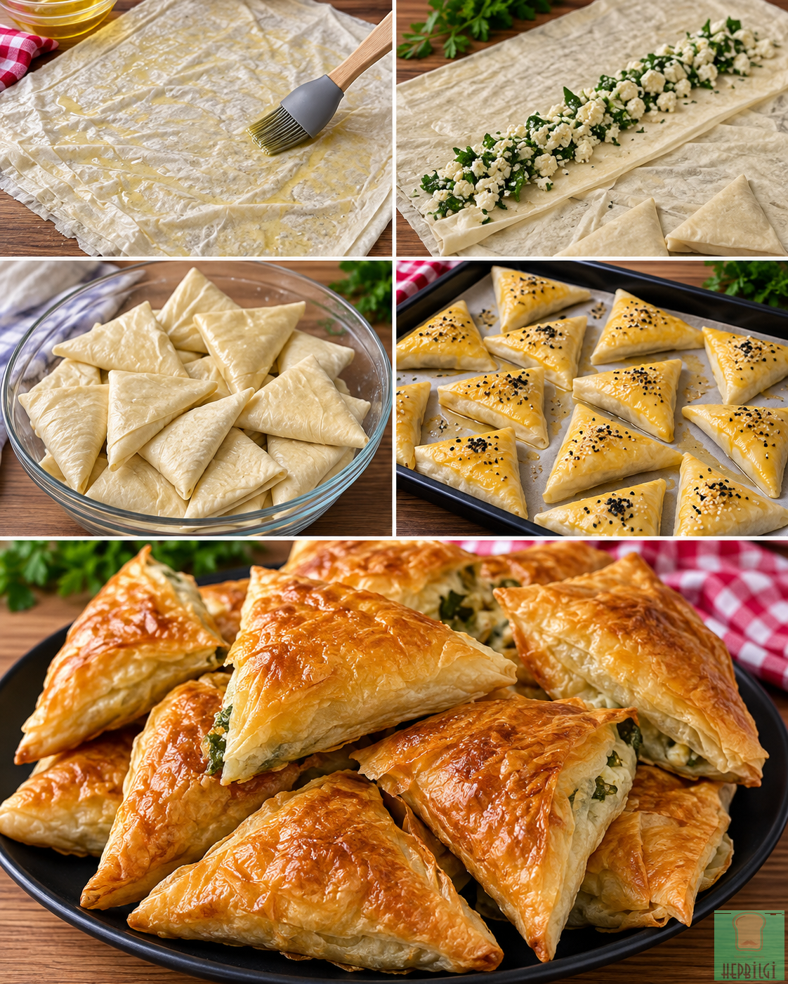 ÇITIR ÇITIR ÜÇGEN PEYNİRLİ BÖREK - 1