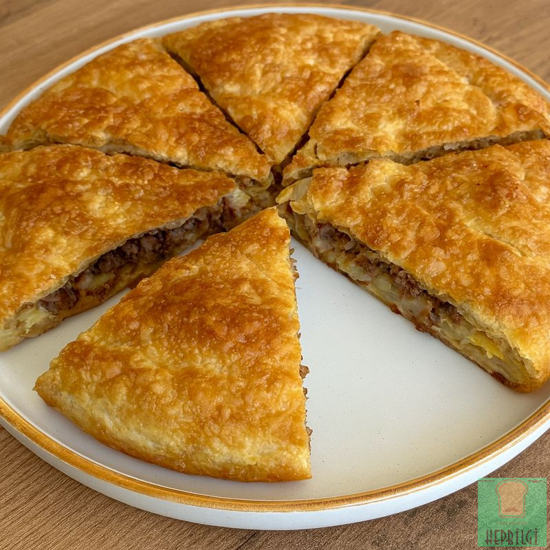 2 Bezeyle El Açması Çıtır Kıymalı Börek Tarifi - 3