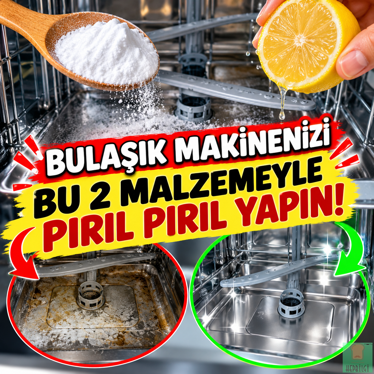 BULAŞIK MAKİNENİZİ PIRIL PIRIL YAPAN 2 MALZEMELİ TEMİZLİK YÖNTEMİ - 1