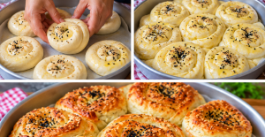 ISPANAKLI PEYNİRLİ GÜL BÖREĞİ