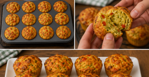 Sebzeli Tuzlu Muffin