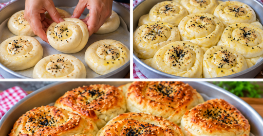 ISPANAKLI PEYNİRLİ GÜL BÖREĞİ