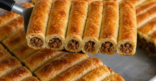 Çıtır Kıymalı Rulo Börek