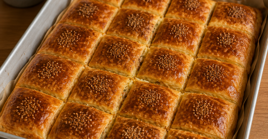 Pide Lezzetinde Soğanlı Tepsi Poğaçası