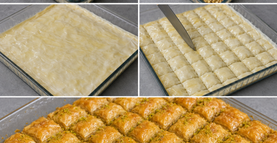 Tahinli Cevizli Rulo Baklava