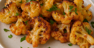 Fırında Soslu Karnabahar Kızartması (Kokmadan,Yağ Çekmeden)