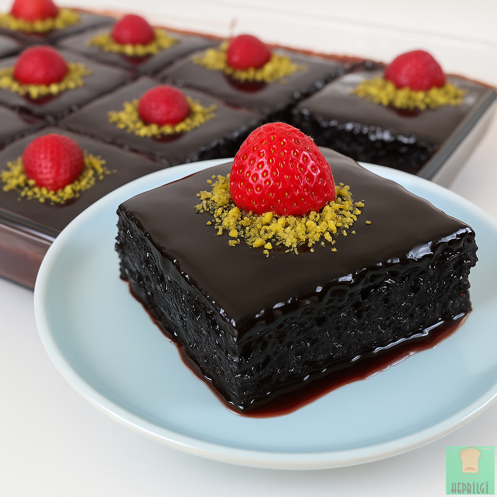 Sırrı Sosunda Bol Soslu Islak Kek Tarifi - 3