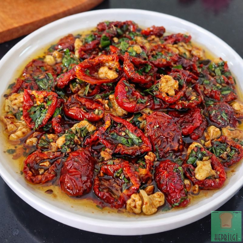 Kuru Domatesli Cevizli Zeytinyağlı Salata - 3