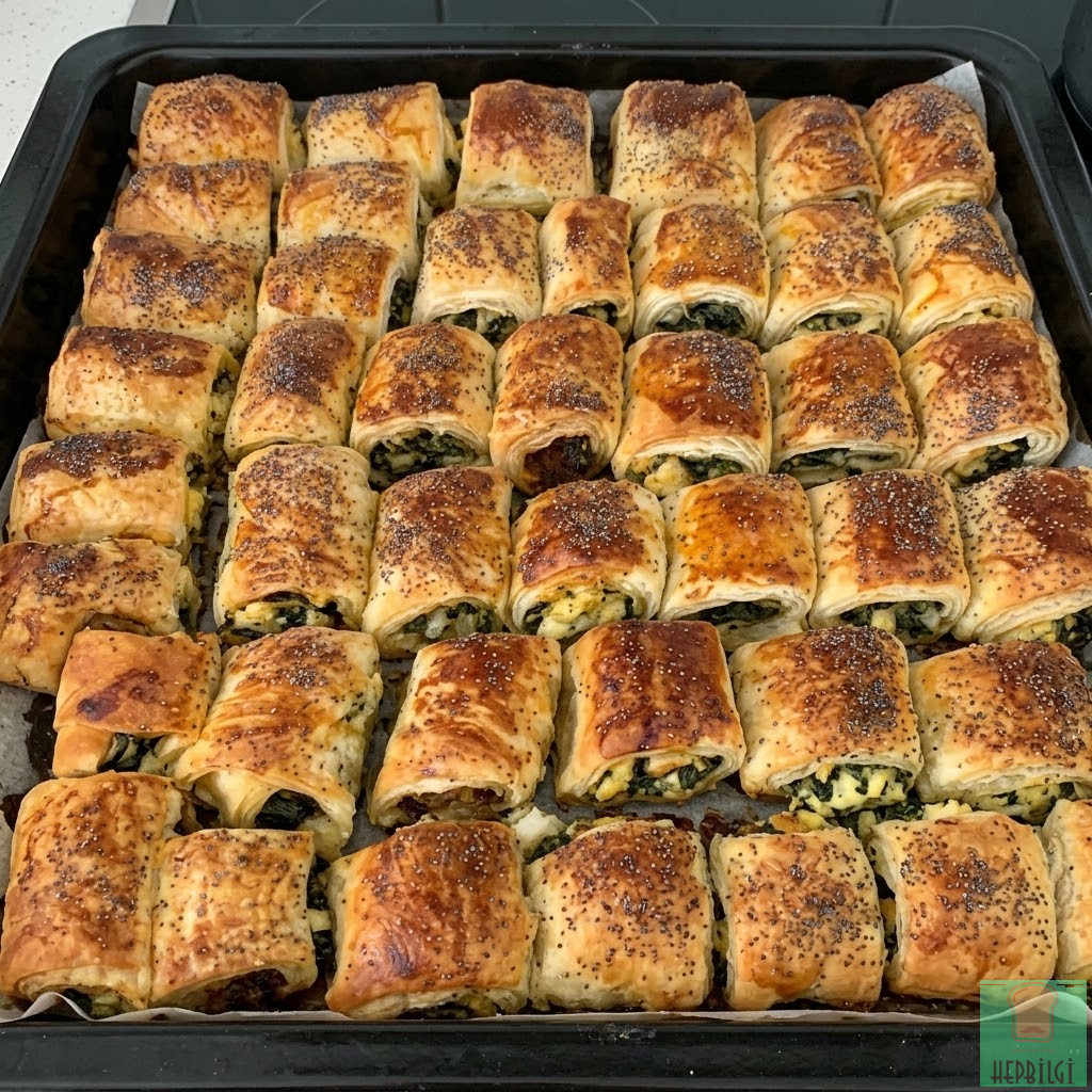 Ispanaklı Peynirli Çıtır Mini Rulo Börek - 1