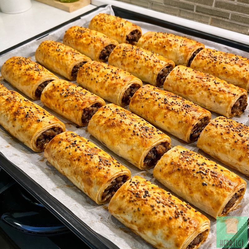 Çıtır Çıtır Mantarlı Rulo Börek - 3