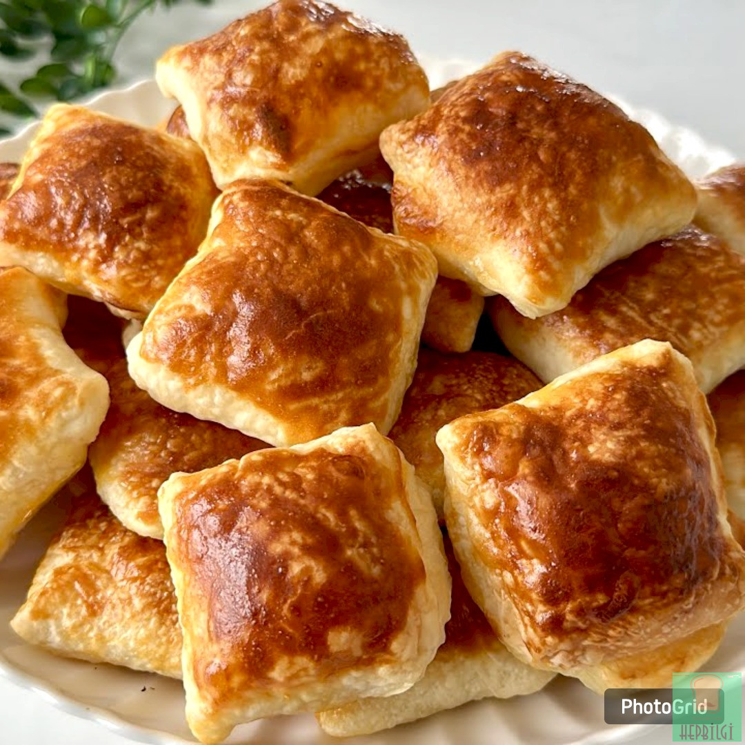 Oklavasız El Açması Peynirli Börek - 1