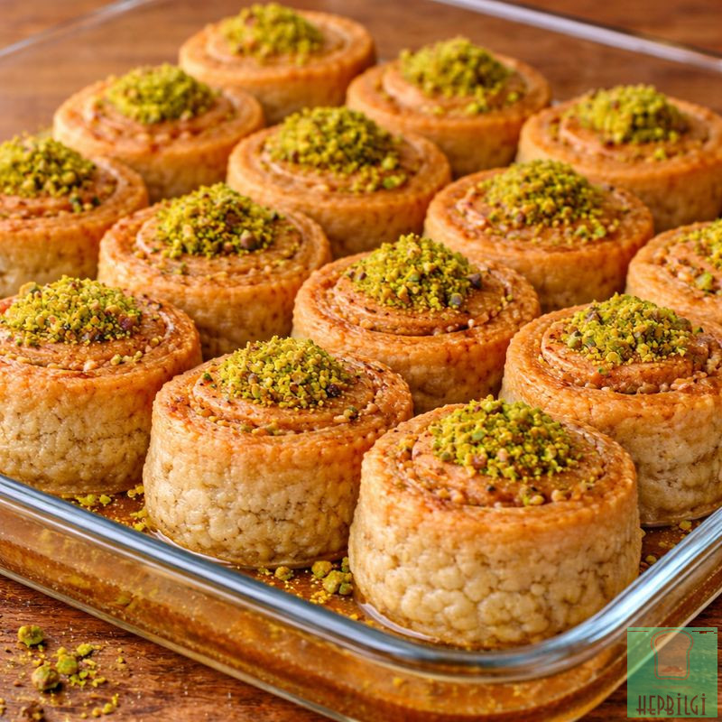 Borcamda Şerbetli Fıstıklı Rulo Tatlı - 3