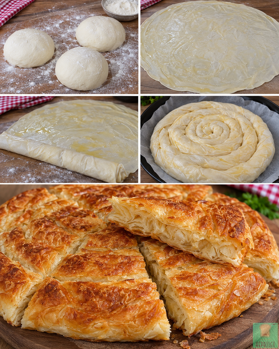 3 MALZEME İLE EL AÇMASI ÇITIR BÖREK - 1