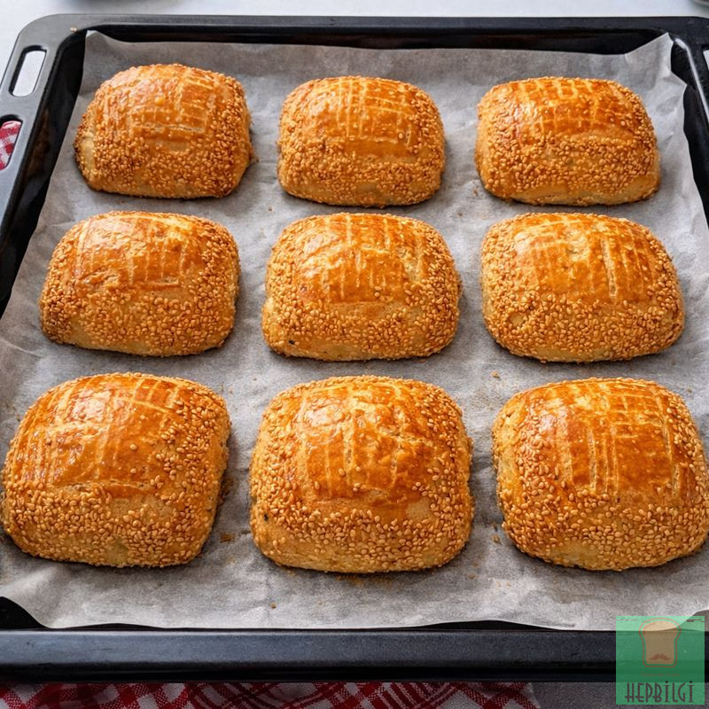 Susamlı 5 Dakika Poğaçası Tarifi - 2