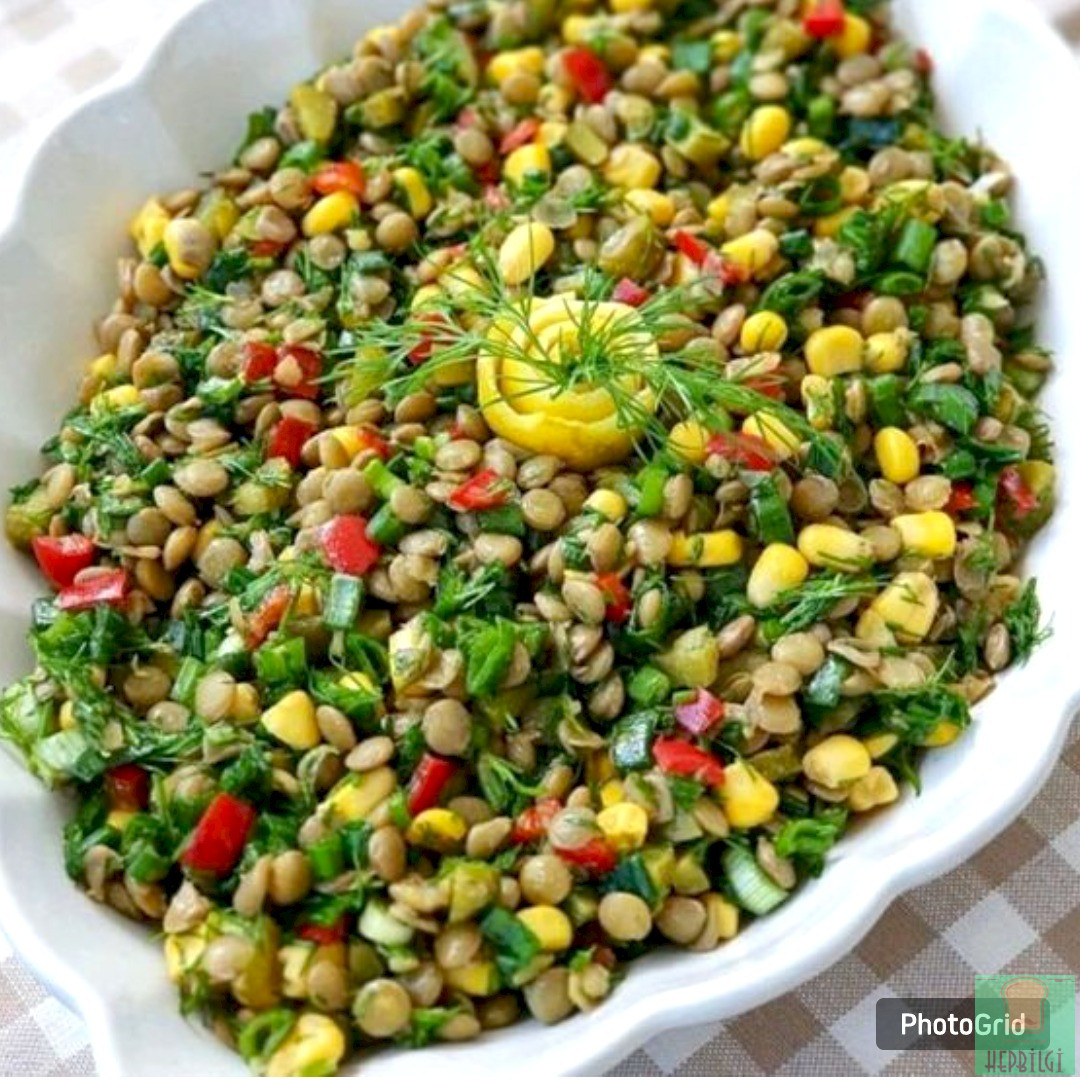 Protein Deposu Yeşil Mercimek Salatası - 1